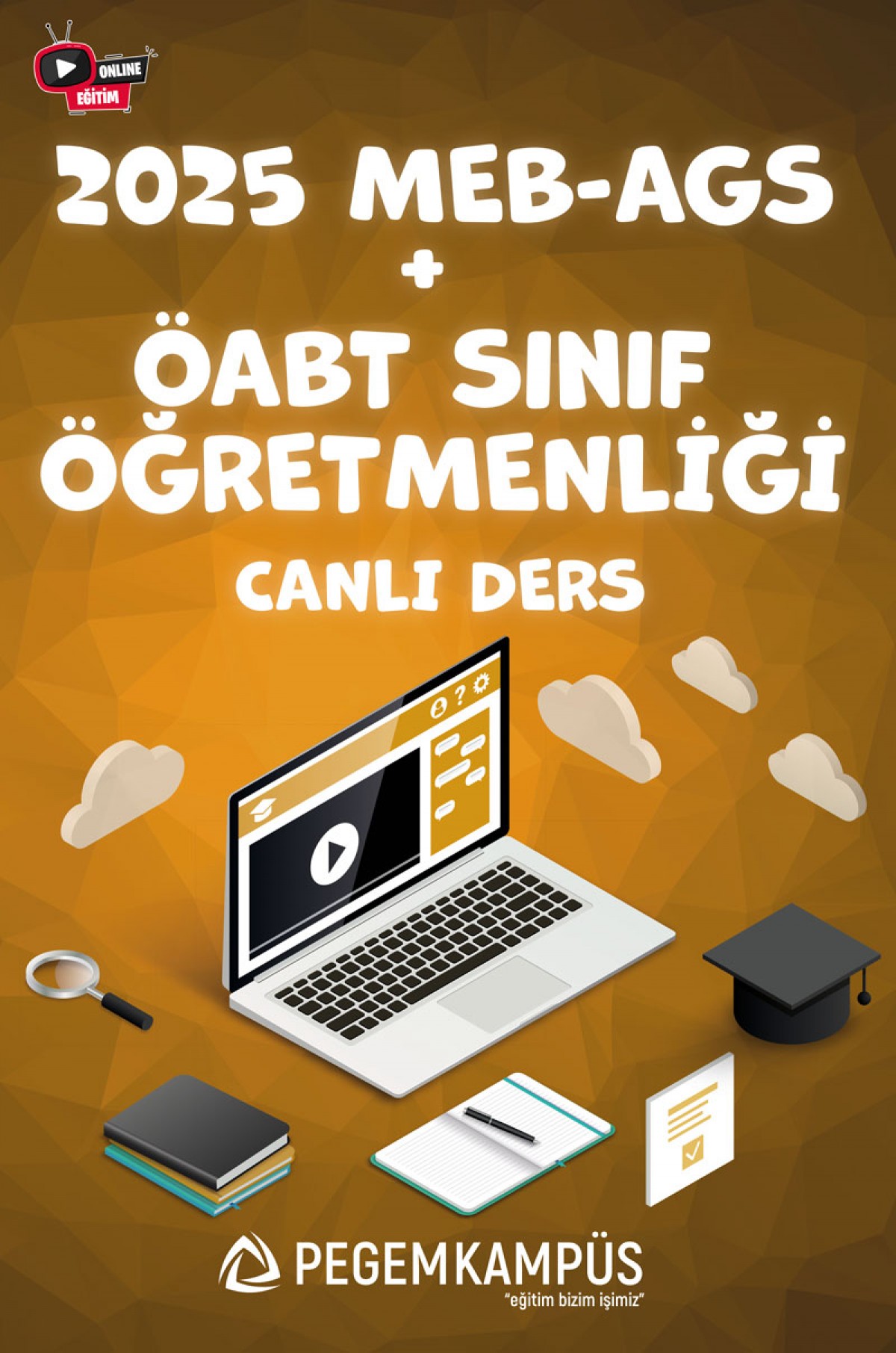 2026 MEB-AGS + ÖABT Sınıf Öğretmenliği Canlı Dersler + Ders İzleme Defteri + Soru Bankası