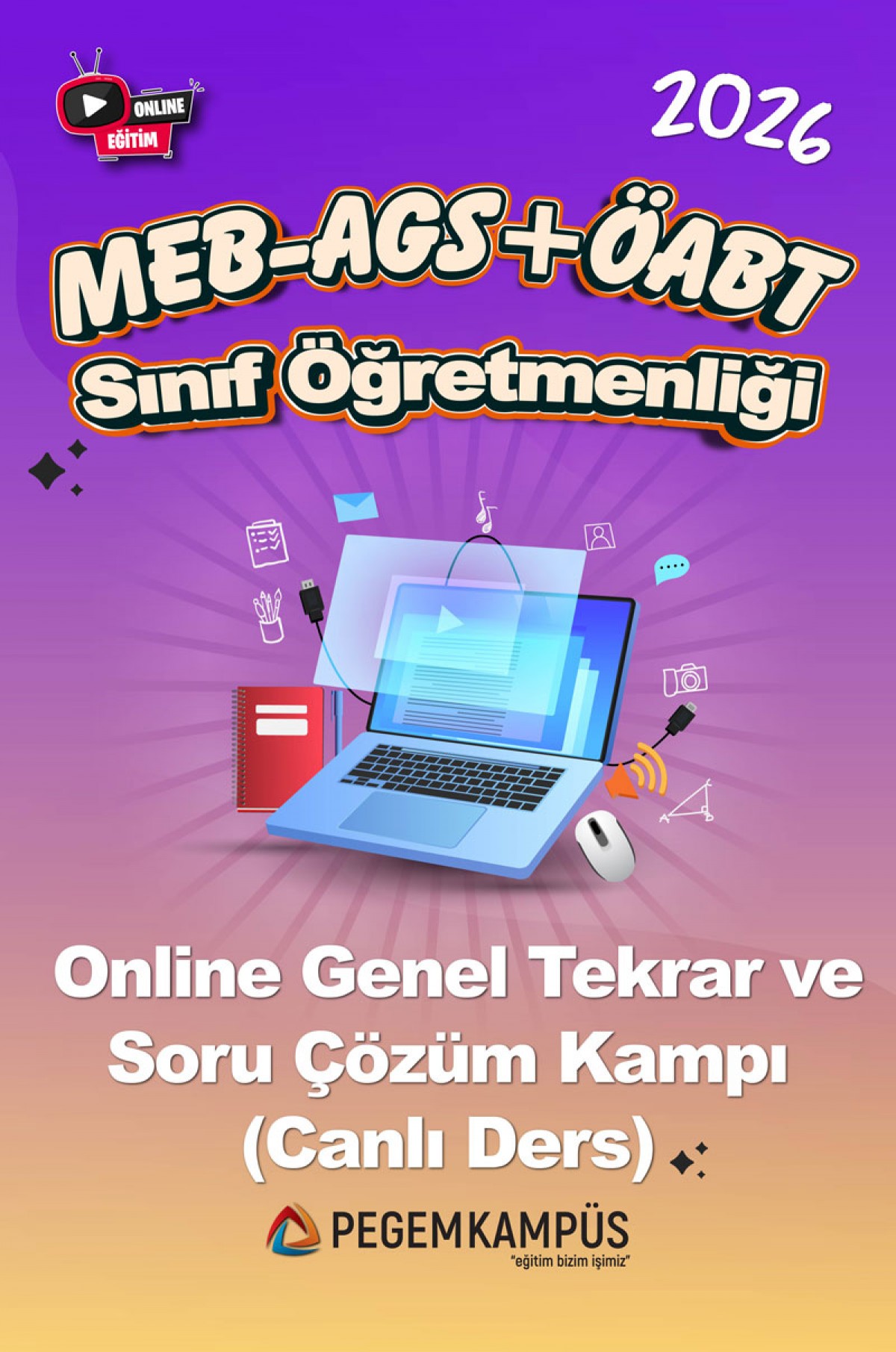 2026 MEB-AGS + ÖABT Sınıf Öğretmenliği Online Genel Tekrar ve Soru Çözüm Kampı (Canlı Ders) 2026 MEB-AGS + ÖABT Sınıf Öğretmenliği Online Genel Tekrar ve Soru Çözüm Kampı (Canlı Ders)