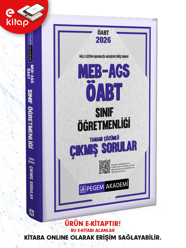 2026 MEB-AGS ÖABT Sınıf Öğretmenliği Tamamı Çözümlü Çıkmış Sorular (e-kitap)