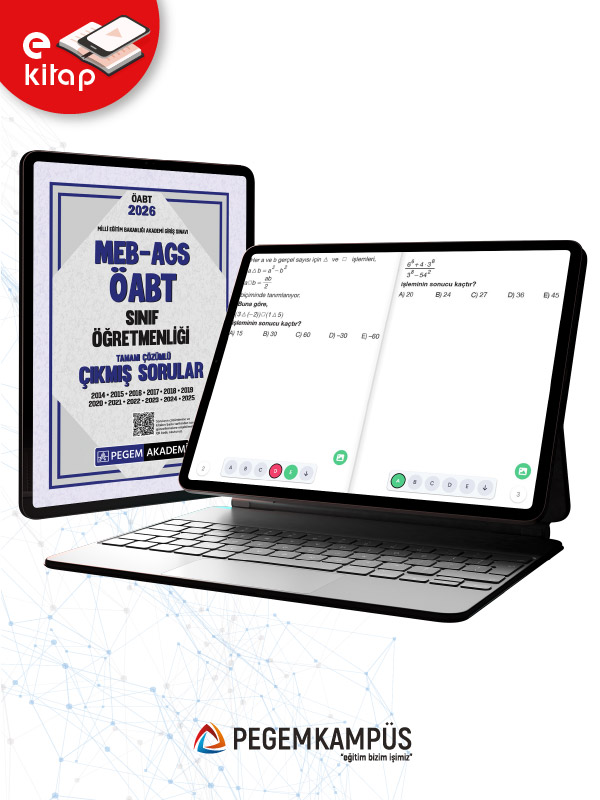 2026 MEB-AGS ÖABT Sınıf Öğretmenliği Tamamı Çözümlü Çıkmış Sorular (e-kitap)
