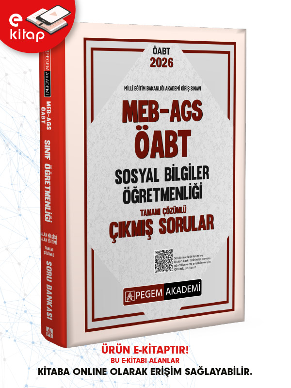 2026 MEB-AGS ÖABT Sosyal Bilgiler Öğretmenliği Tamamı Çözümlü Çıkmış Sorular (e-kitap)