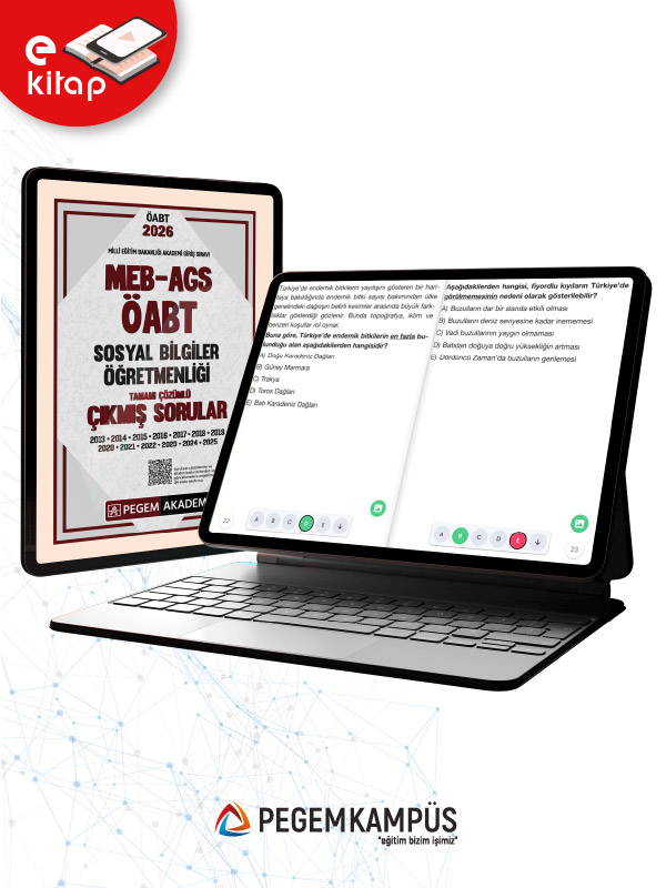 2026 MEB-AGS ÖABT Sosyal Bilgiler Öğretmenliği Tamamı Çözümlü Çıkmış Sorular (e-kitap)