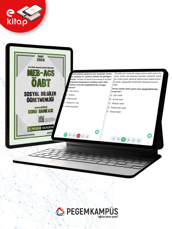 2026 MEB-AGS ÖABT Sosyal Bilgiler Öğretmenliği Tamamı Çözümlü E-Soru Bankası 2026 MEB-AGS ÖABT Sosyal Bilgiler Öğretmenliği Tamamı Çözümlü E-Soru Bankası