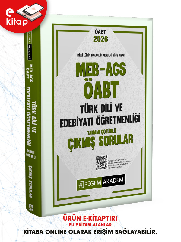 2026 MEB-AGS ÖABT Türk Dili ve Edebiyatı Öğretmenliği Tamamı Çözümlü Çıkmış Sorular (e-kitap)