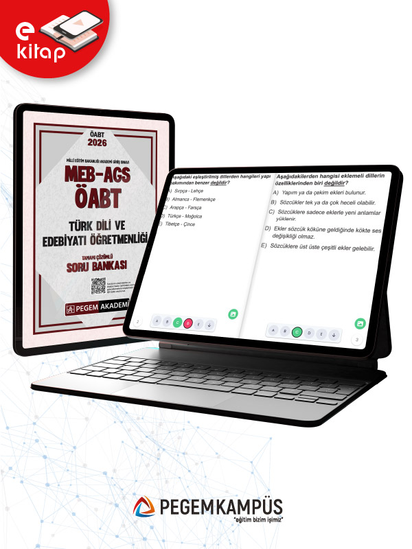 2026 MEB-AGS ÖABT Türk Dili ve Edebiyatı Öğretmenliği Tamamı Çözümlü E-Soru Bankası 2026 MEB-AGS ÖABT Türk Dili ve Edebiyatı Öğretmenliği Tamamı Çözümlü E-Soru Bankası