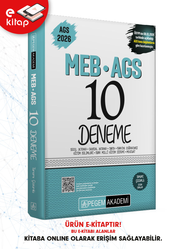 2026 MEB-AGS Tamamı Çözümlü 10 Deneme E-Kitap