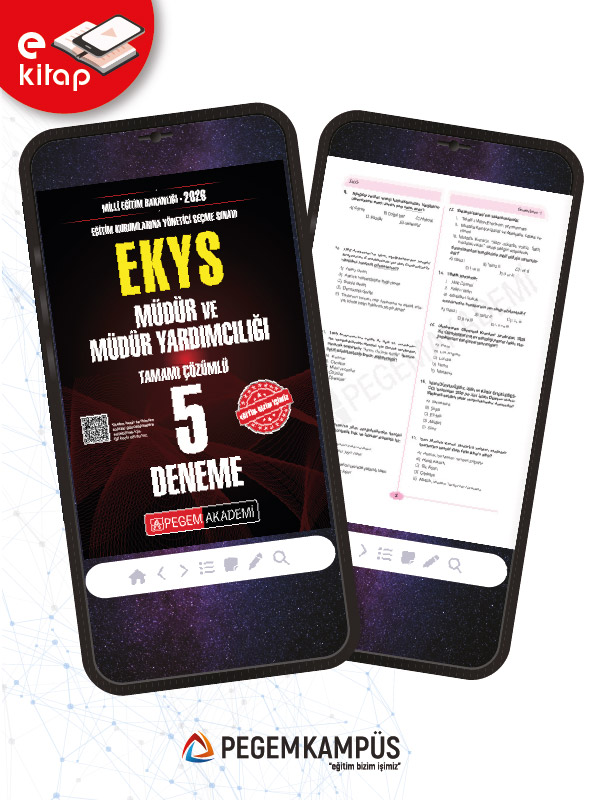 2026 Millî Eğitim Bakanlığı Eğitim Kurumlarına Yönetici Seçme Sınavı (EKYS) Müdür ve Müdür Yardımcılığı Tamamı Çözümlü 5 Deneme (e-kitap)