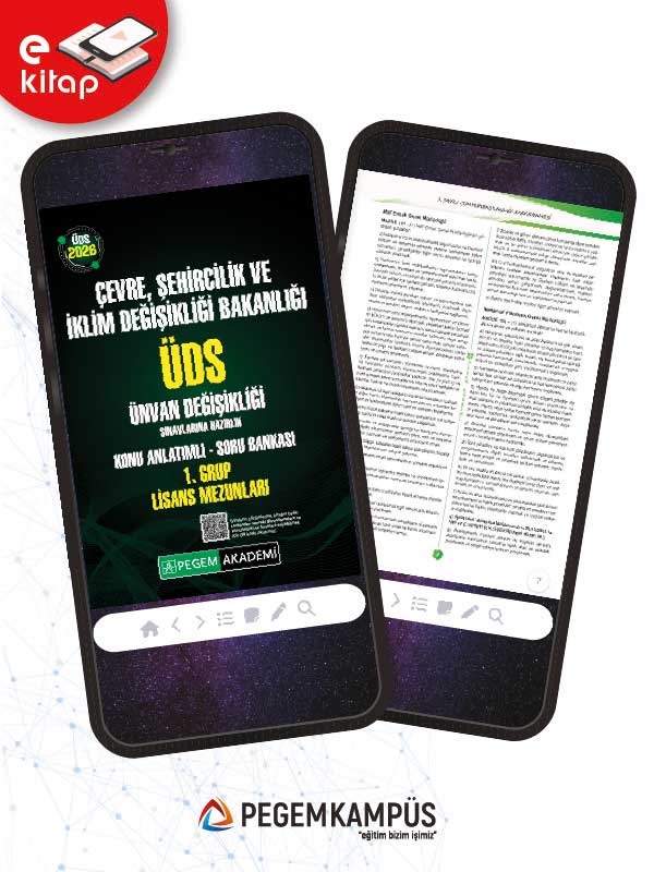 2026 ÜDS Çevre Şehircilik ve İklim Değişikliği Bakanlığı ÜDS Ünvan Değişikliği Sınavlarına Hazırlık Konu Anlatımlı Soru Bankası E-Kitap - 1. Grup LİSANS MEZUNLARI 2026 ÜDS Çevre Şehircilik ve İklim Değişikliği Bakanlığı ÜDS Ünvan Değişikliği Sınavlarına Hazırlık Konu Anlatımlı Soru Bankası E-Kitap - 1. Grup LİSANS MEZUNLARI