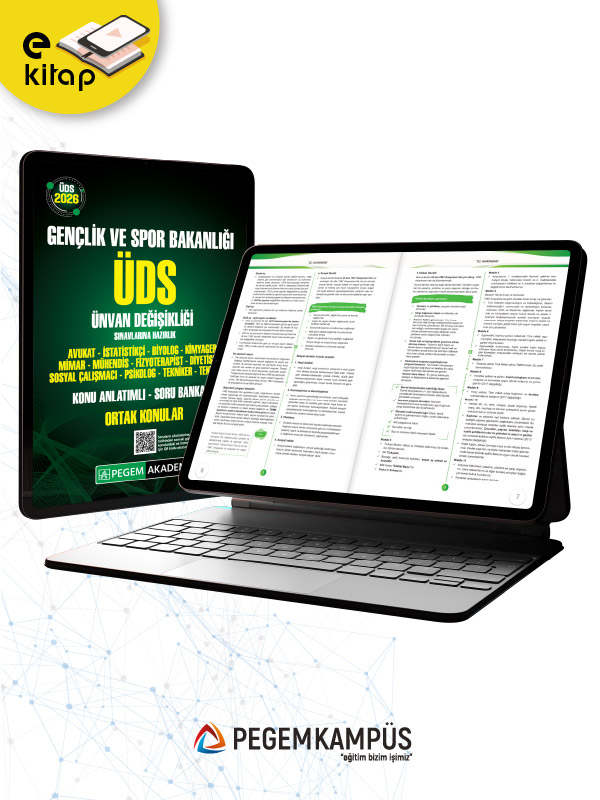 2026 ÜDS Gençlik ve Spor Bakanlığı Ünvan Değişikliği Sınavlarına Hazırlık Konu Anlatımlı Soru Bankası ORTAK KONULAR E-Kitap 2026 ÜDS Gençlik ve Spor Bakanlığı Ünvan Değişikliği Sınavlarına Hazırlık Konu Anlatımlı Soru Bankası ORTAK KONULAR E-Kitap