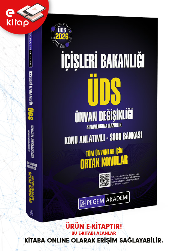 2026 ÜDS İçişleri Bakanlığı Ünvan Değişikliği Sınavlarına Hazırlık Konu Anlatımlı Soru Bankası Tüm Ünvanlar İçin Ortak Konular E-Kitap