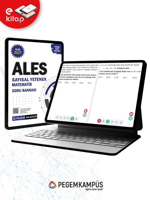 2027 ALES Sayısal Yetenek Matematik Tamamı Video Çözümlü E-Soru Bankası