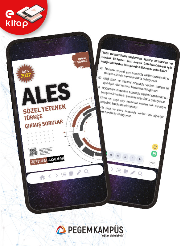 2027 ALES Sözel Yetenek Türkçe Tamamı Çözümlü Çıkmış Sorular E-Kitap 2027 ALES Sözel Yetenek Türkçe Tamamı Çözümlü Çıkmış Sorular E-Kitap