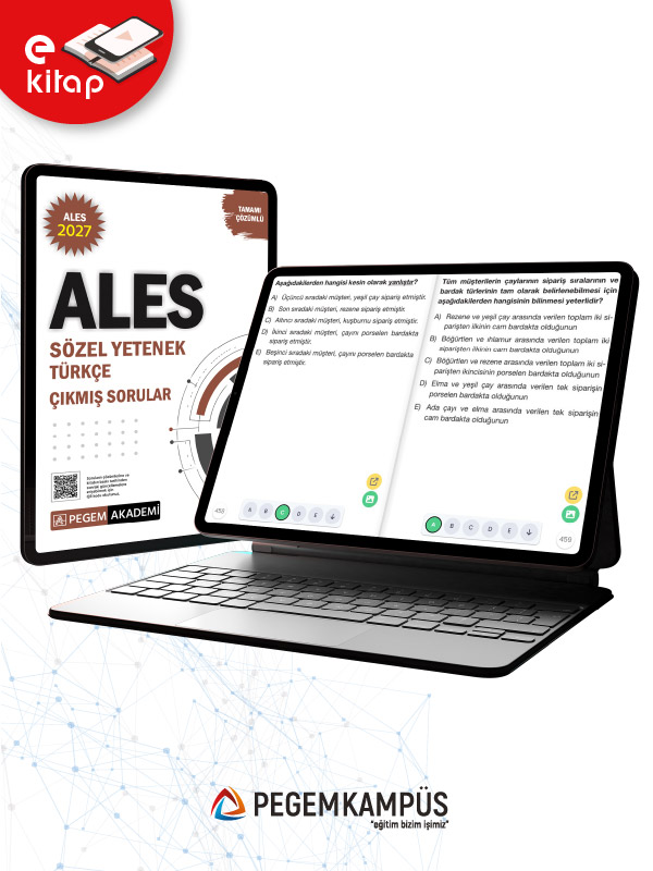 2027 ALES Sözel Yetenek Türkçe Tamamı Çözümlü Çıkmış Sorular E-Kitap