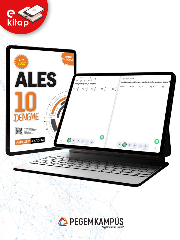 2027 ALES Tamamı Çözümlü 10 Deneme E-Kitap