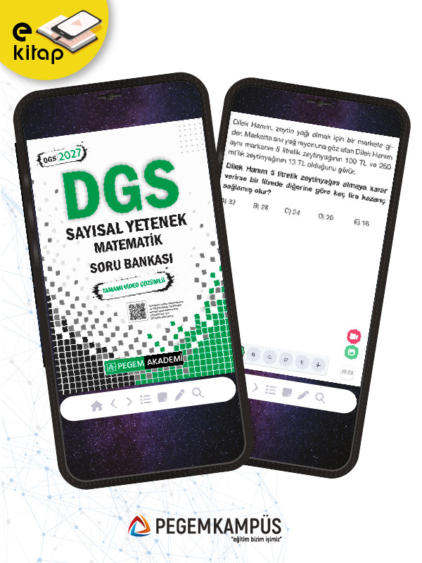 2027 DGS Sayısal Yetenek Matematik Tamamı Video Çözümlü E-Soru Bankası 2027 DGS Sayısal Yetenek Matematik Tamamı Video Çözümlü E-Soru Bankası