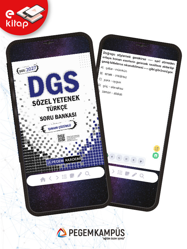 2027 DGS Sözel Yetenek Türkçe Tamamı Çözümlü E-Soru Bankası