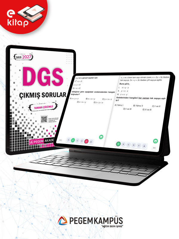2027 DGS Tamamı Çözümlü Çıkmış Sorular E-Kitap