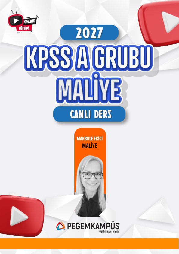 2027 KPSS A Grubu Maliye Canlı Ders