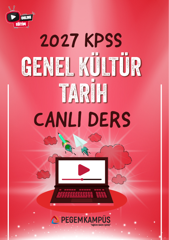 2027 KPSS Lisans Genel Kültür Tarih Canlı Ders + Ders İzleme Defteri + Soru Bankası