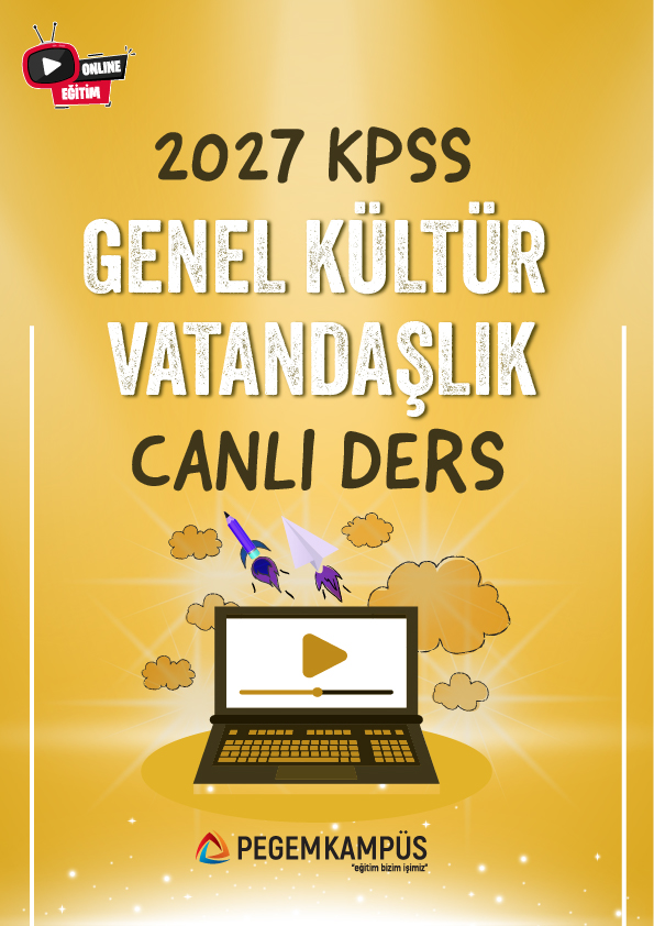 2027 KPSS Lisans Genel Kültür Vatandaşlık Canlı Ders + Ders İzleme Defteri + Soru Bankası