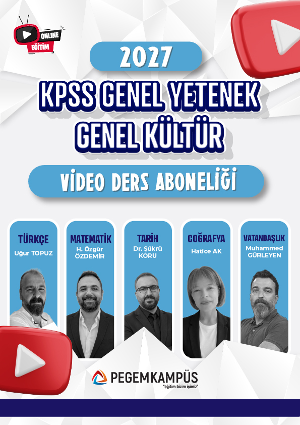 2027 KPSS Lisans Genel Yetenek Genel Kültür Video Ders Aboneliği