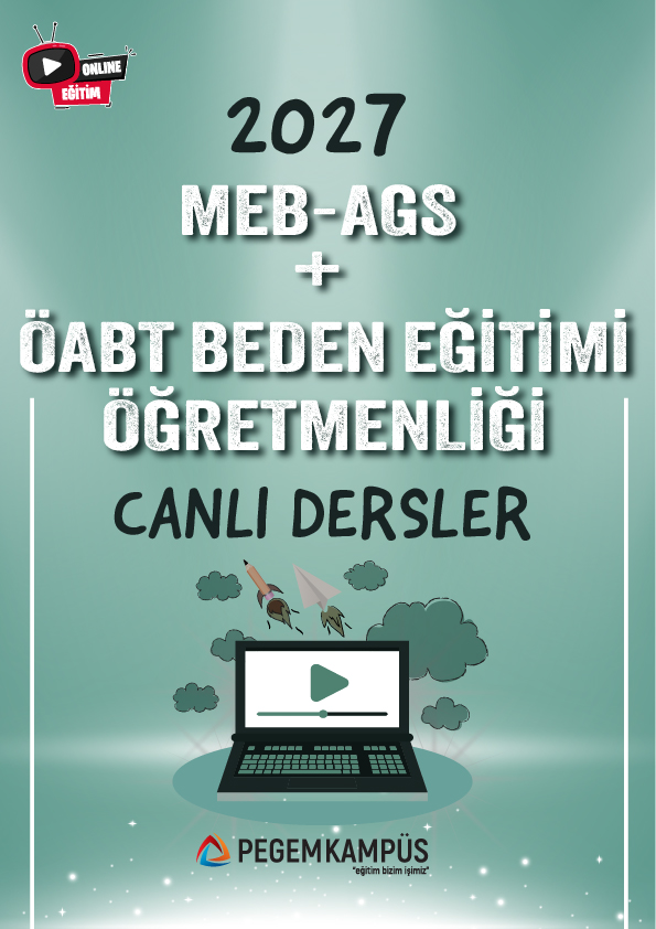 2027 MEB-AGS + ÖABT Beden Eğitimi Öğretmenliği Canlı Dersler + Ders İzleme Defteri + Soru Bankası