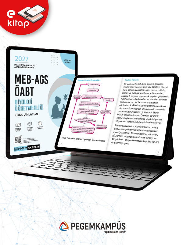 2027 MEB-AGS ÖABT Biyoloji Öğretmenliği Konu Anlatımlı E-Kitap