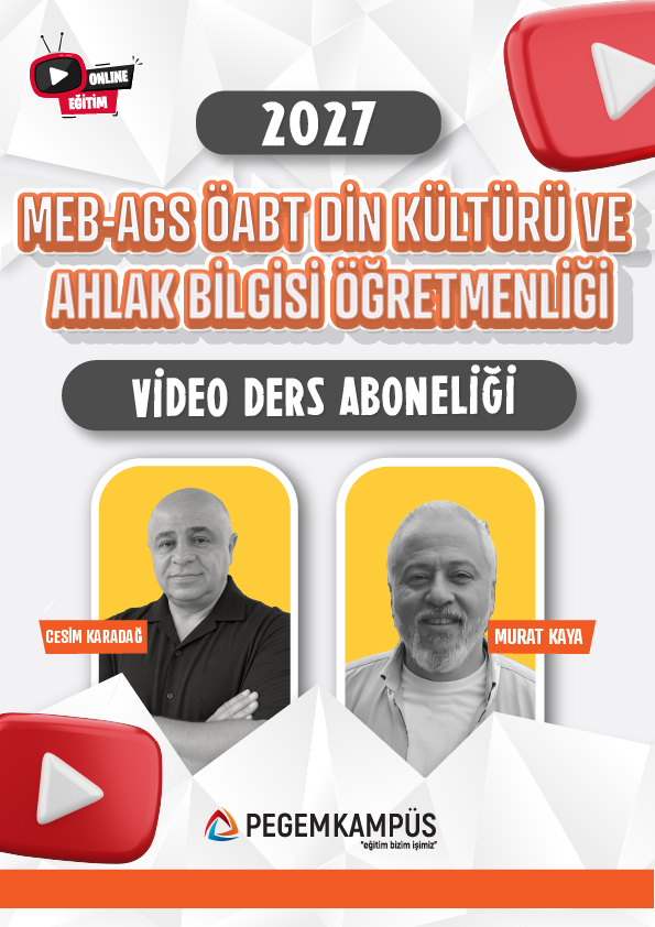 2027 MEB-AGS ÖABT Din Kültürü ve Ahlak Bilgisi Öğretmenliği Video Ders Aboneliği