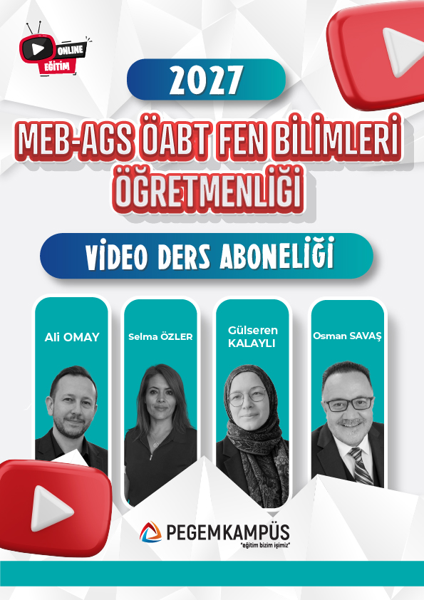 2027 MEB-AGS ÖABT Fen Bilimleri Öğretmenliği Video Ders Aboneliği