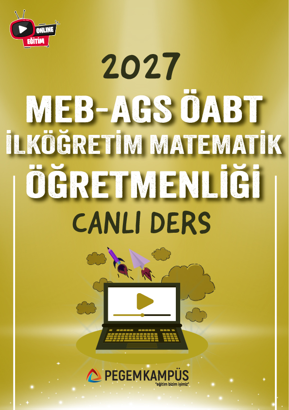 2027 MEB-AGS ÖABT İlköğretim Matematik Öğretmenliği Canlı Ders + Ders İzleme Defteri + Soru Bankası