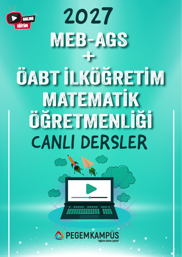 2027 MEB-AGS + ÖABT İlköğretim Matematik Öğretmenliği Canlı Dersler + Ders İzleme Defteri + Soru Bankası