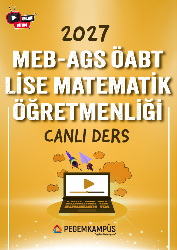 2027 MEB-AGS ÖABT Lise Matematik Öğretmenliği Canlı Ders + Ders İzleme Defteri + Soru Bankası