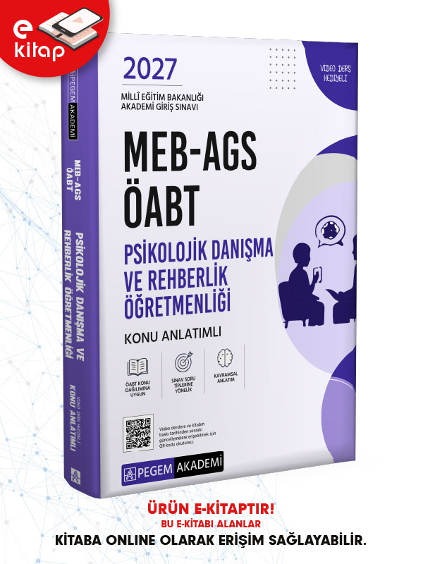 2027 MEB-AGS ÖABT Psikolojik Danışma ve Rehberlik Öğretmenliği Konu Anlatımlı E-Kitap