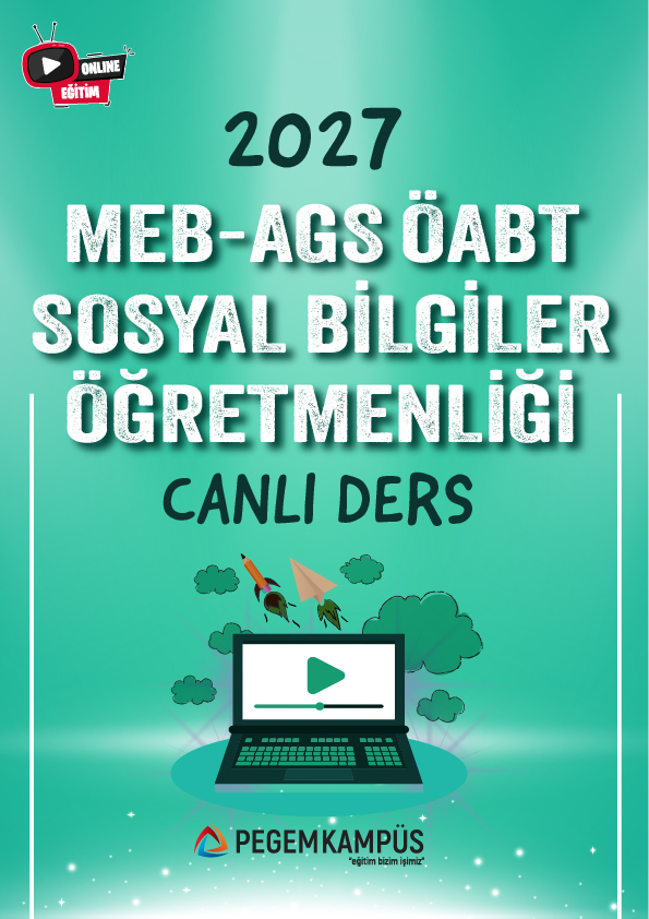 2027 MEB-AGS ÖABT Sosyal Bilgiler Öğretmenliği Canlı Ders + Ders İzleme Defteri + Soru Bankası