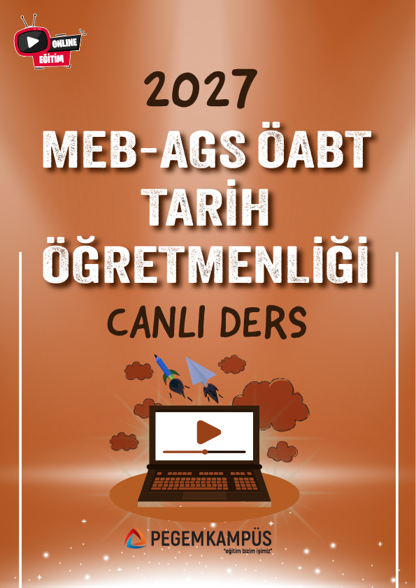 2027 MEB-AGS ÖABT Tarih Öğretmenliği Canlı Ders + Ders İzleme Defteri + Soru Bankası