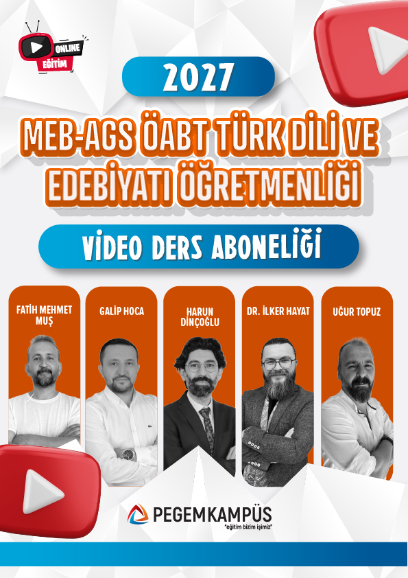 2027 MEB-AGS ÖABT Türk Dili ve Edebiyatı Öğretmenliği Video Ders Aboneliği