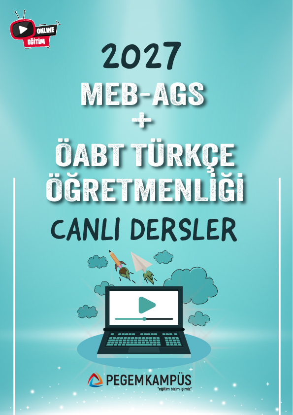 2027 MEB-AGS + ÖABT Türkçe Öğretmenliği Canlı Dersler + Ders İzleme Defteri + Soru Bankası