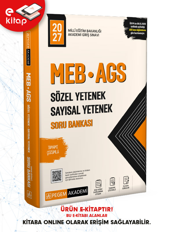 2027 MEB-AGS Sözel Yetenek-Sayısal Yetenek Tamamı Çözümlü E-Soru Bankası