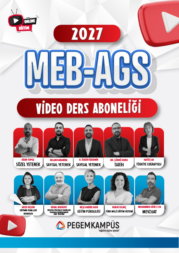 2027 MEB-AGS Video Ders Aboneliği