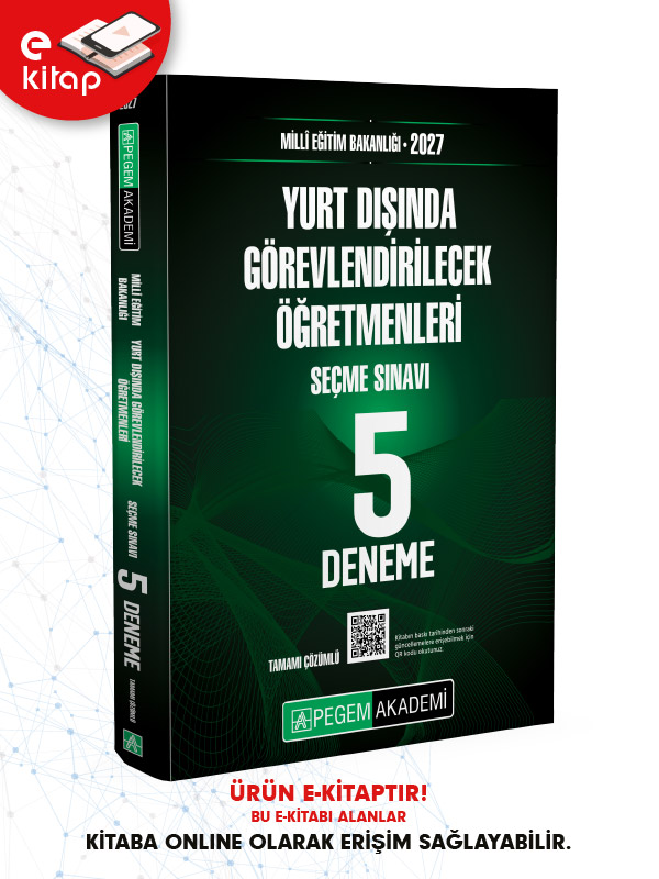2027 MEB Yurt Dışında Görevlendirilecek Öğretmenleri Seçme Sınavı 5 Deneme E-Kitap 2027 MEB Yurt Dışında Görevlendirilecek Öğretmenleri Seçme Sınavı 5 Deneme E-Kitap