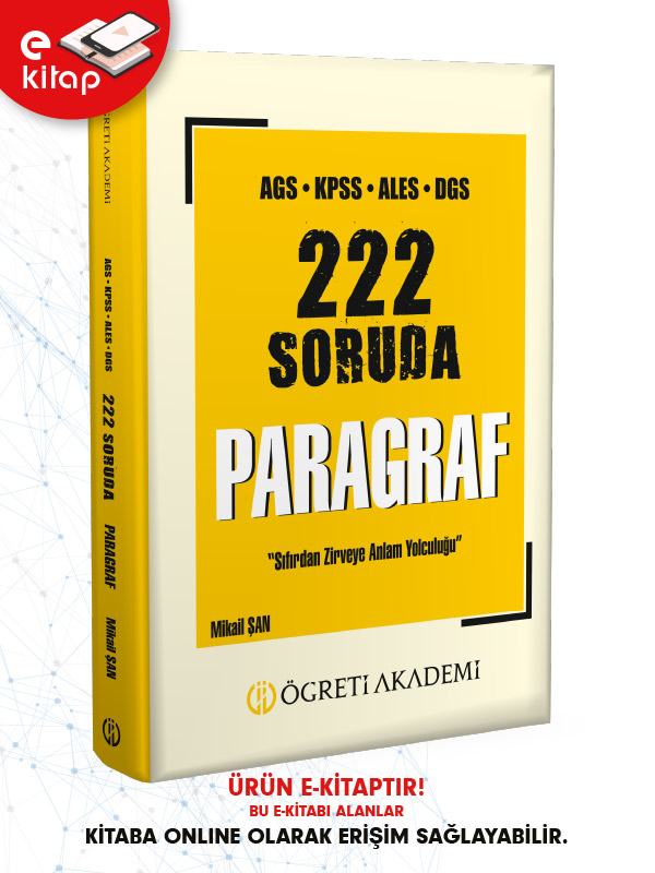 AGS-KPSS-ALES-DGS 222 Soruda Paragraf E-Kitap AGS-KPSS-ALES-DGS 222 Soruda Paragraf E-Kitap