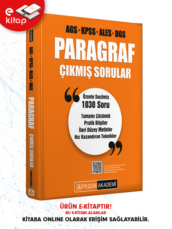 AGS-KPSS-ALES-DGS Paragraf Tamamı Çözümlü Çıkmış Sorular E-Kitap