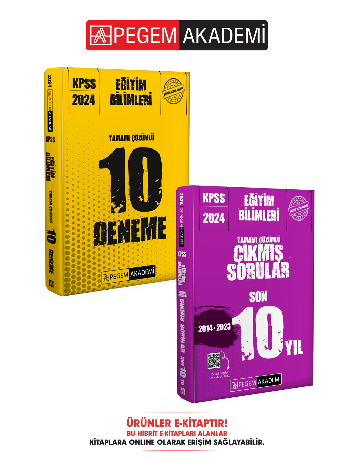 E-KİTAP 2024 KPSS Eğitim Bilimleri Tamamı Çözümlü 10 Deneme + Tamamı Çözümlü Çıkmış Sorular Son 10 Yıl Seti (2 Kitap)