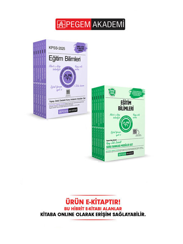 E-KİTAP 2025 KPSS Eğitim Bilimleri Konu Anlatımlı + 2025 KPSS Eğitim Bilimleri Soru Bankası Modüler Set