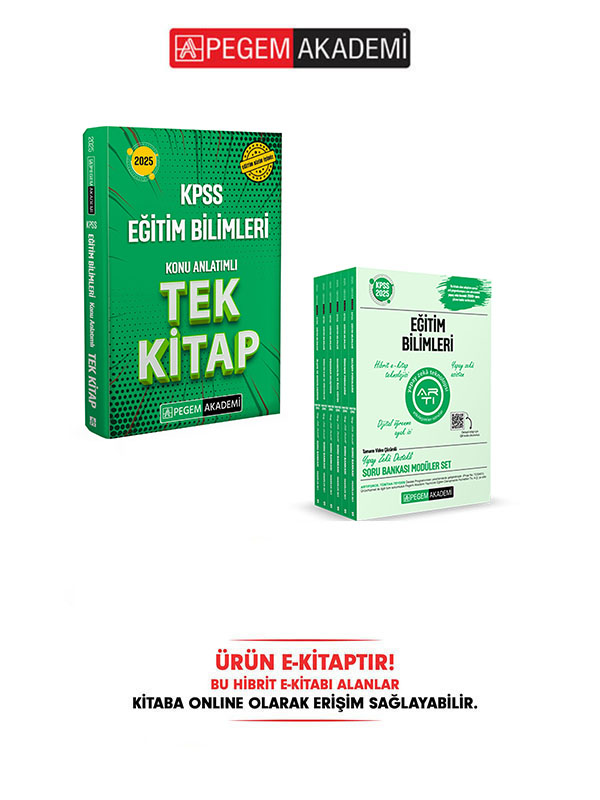 E-KİTAP 2025 KPSS Eğitim Bilimleri Konu Anlatımlı Tek Kitap + 2025 KPSS Eğitim Bilimleri Soru Bankası Modüler Set