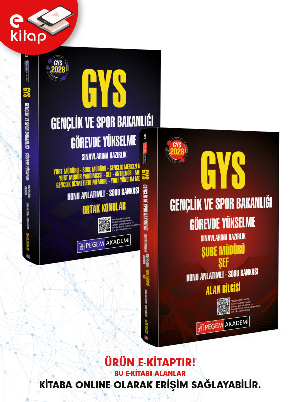 E-KİTAP - 2026 GYS Gençlik ve Spor Bakanlığı Görevde Yükselme Sınavlarına Hazırlık Şube Müdürü Şef Konu Anlatımlı Soru Bankası ALAN BİLGİSİ + 2026 GYS Gençlik ve Spor Bakanlığı Görevde Yükselme Sınavlarına Hazırlık Konu Anl E-KİTAP - 2026 GYS Gençlik ve Spor Bakanlığı Görevde Yükselme Sınavlarına Hazırlık Şube Müdürü Şef Konu Anlatımlı Soru Bankası ALAN BİLGİSİ + 2026 GYS Gençlik ve Spor Bakanlığı Görevde Yükselme Sınavlarına Hazırlık Konu Anl