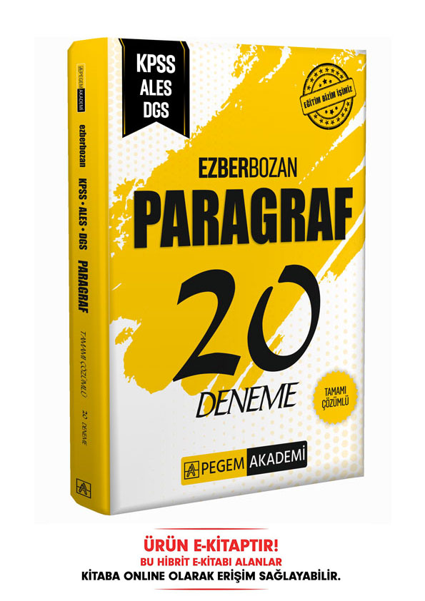 Ezberbozan KPSS ALES DGS Paragraf 20 Deneme E-Kitap