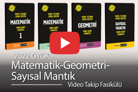Genel Yetenek Genel Kültür Matematik-Geometri-Sayısal Mantık Video Takip Fasikülü + (Video Dersler H