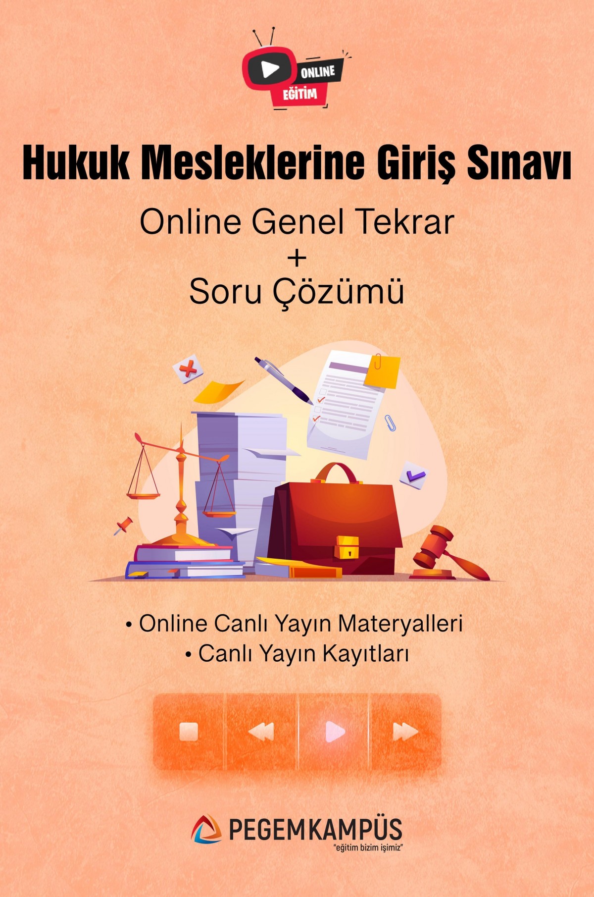 Hukuk Mesleklerine Giriş Sınavı Online Genel Tekrar + Soru Çözümü