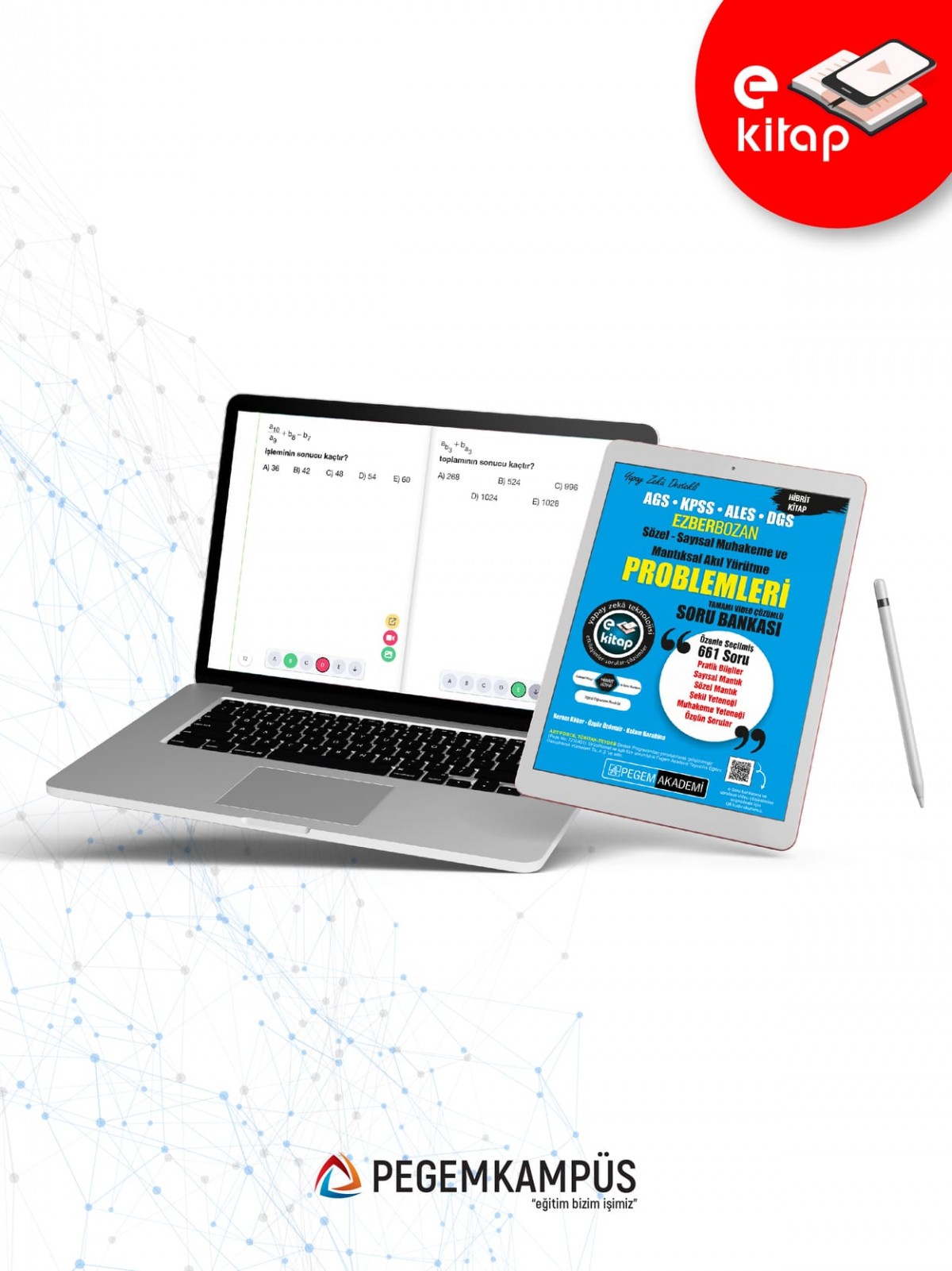 KPSS ALES DGS Ezberbozan Sözel-Sayısal Muhakeme ve Mantıksal Akıl Yürütme Problemleri Soru Bankası Hibrit E-Kitap